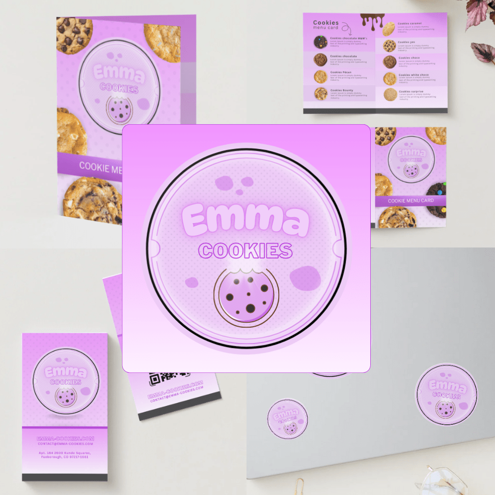 CANVA Emma Cookies CLASSIC / Purple 4 modèles CANVA