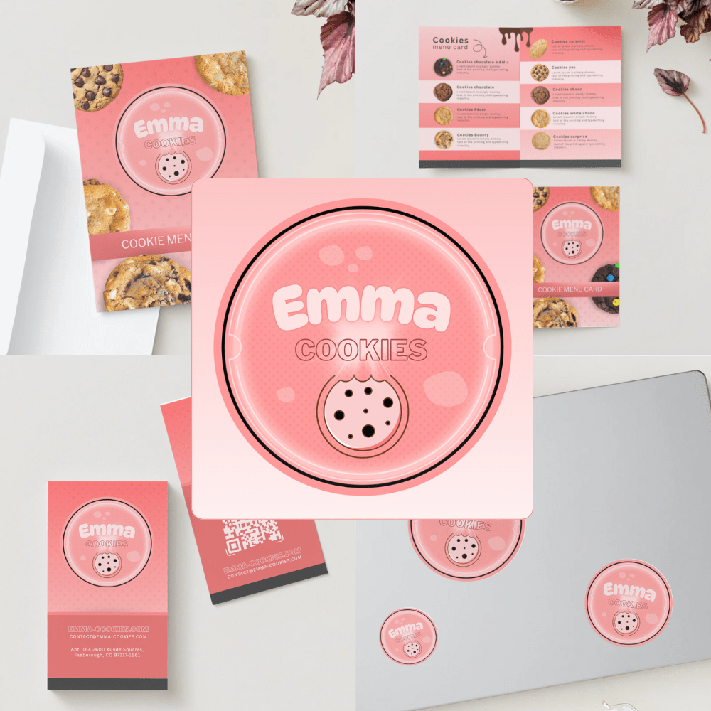 CANVA Emma Cookies CLASSIC / Pink 4 modèles CANVA