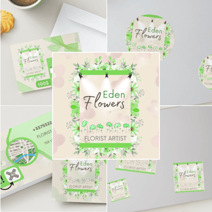 CANVA Eden Flowers Licence classique - 9.90€ / Vert 5 fichiers CANVA