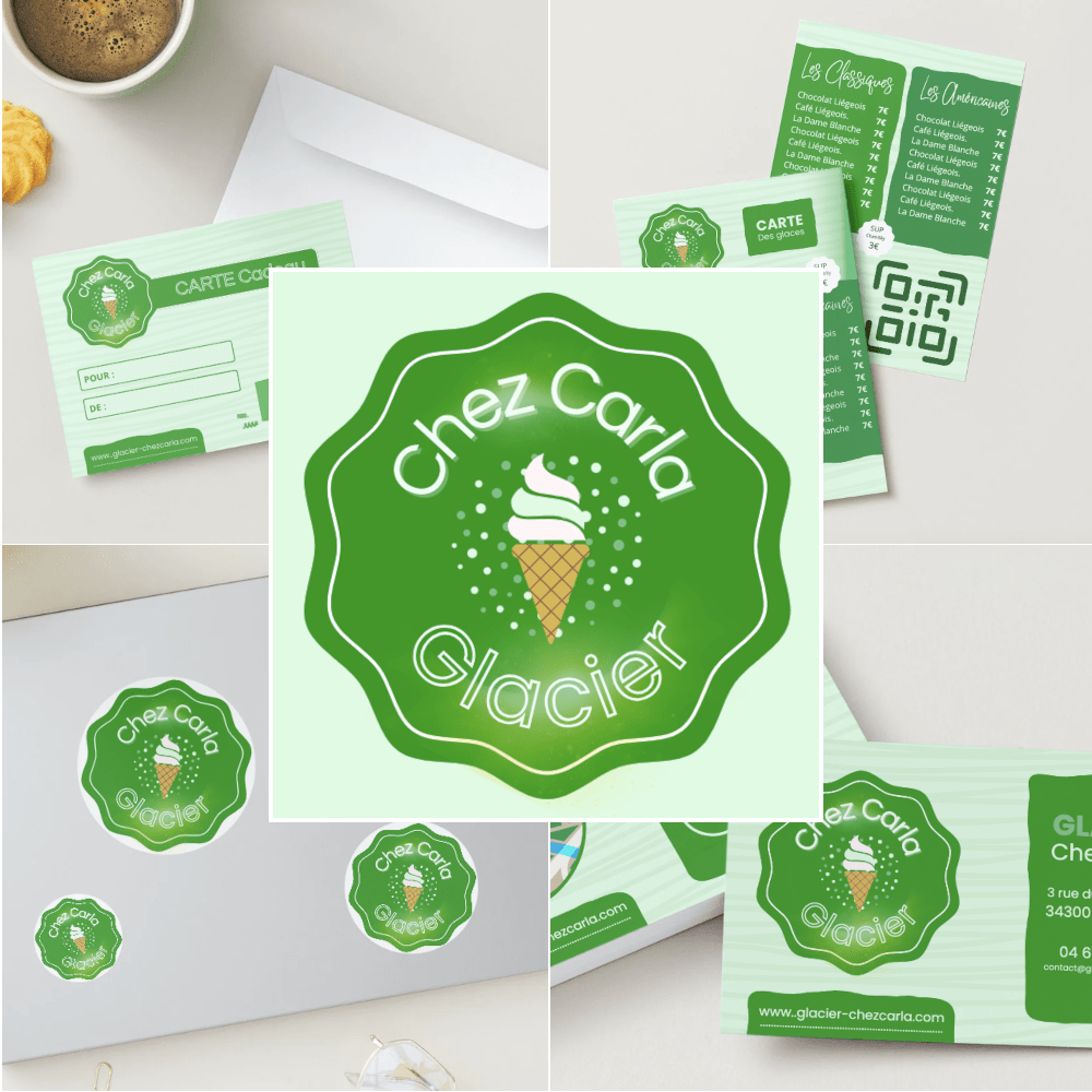 CANVA Glacier Chez Carla Licence classique - 9.90€ / Vert 5 fichiers CANVA