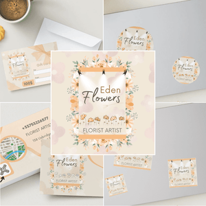 CANVA Eden Flowers Licence classique - 9.90€ / Orange 5 fichiers CANVA
