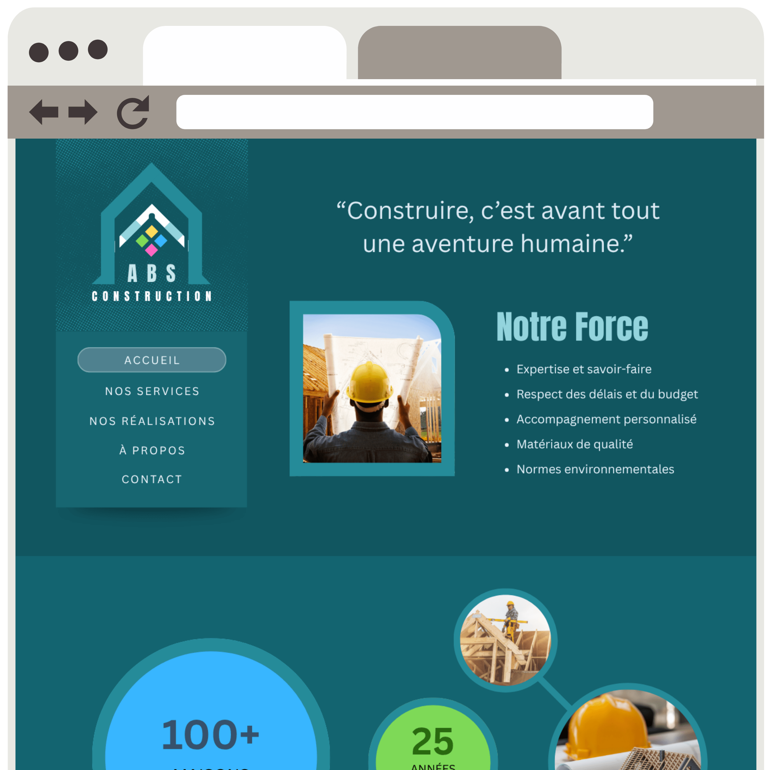 CANVA Site web ABS Construction