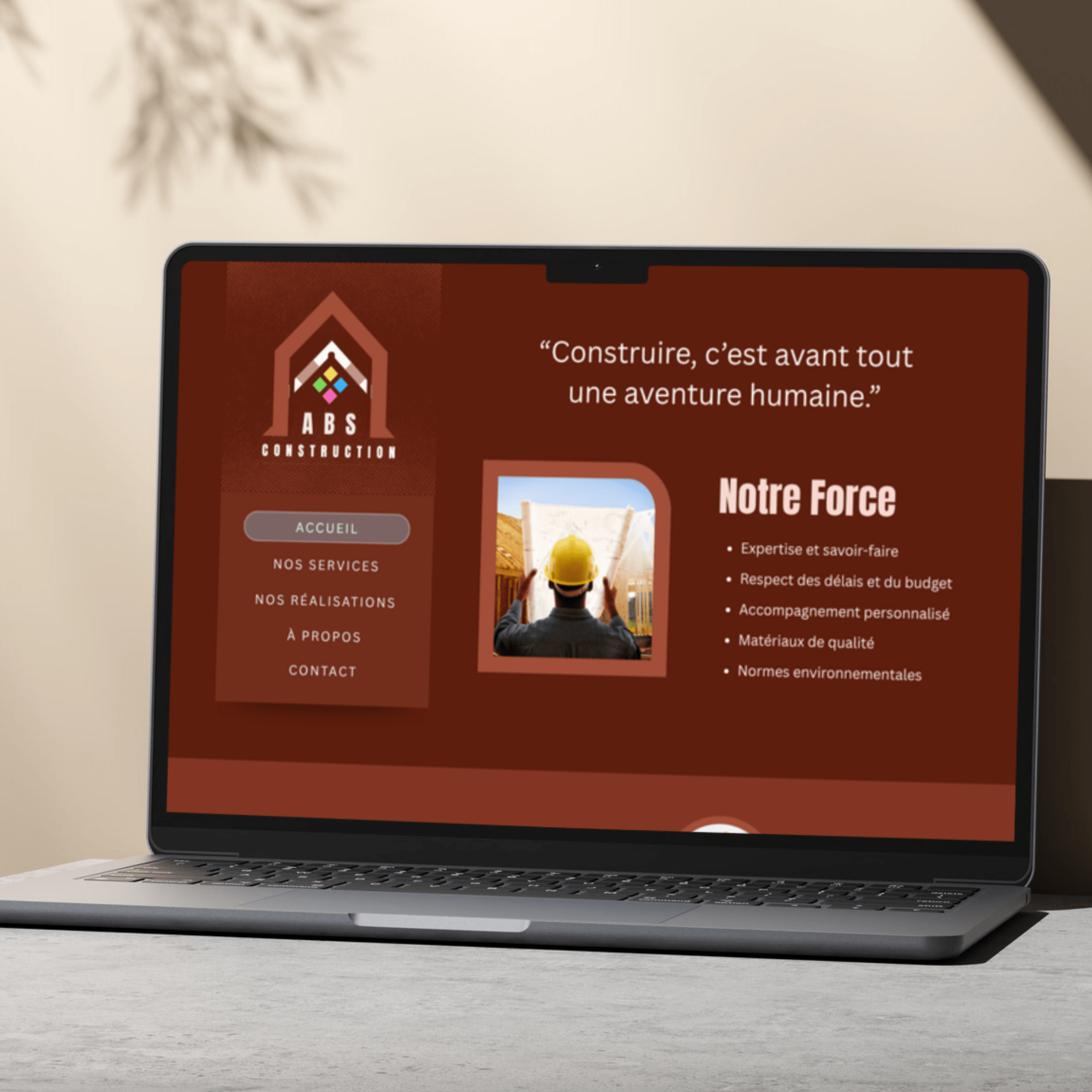 CANVA Site web ABS Construction