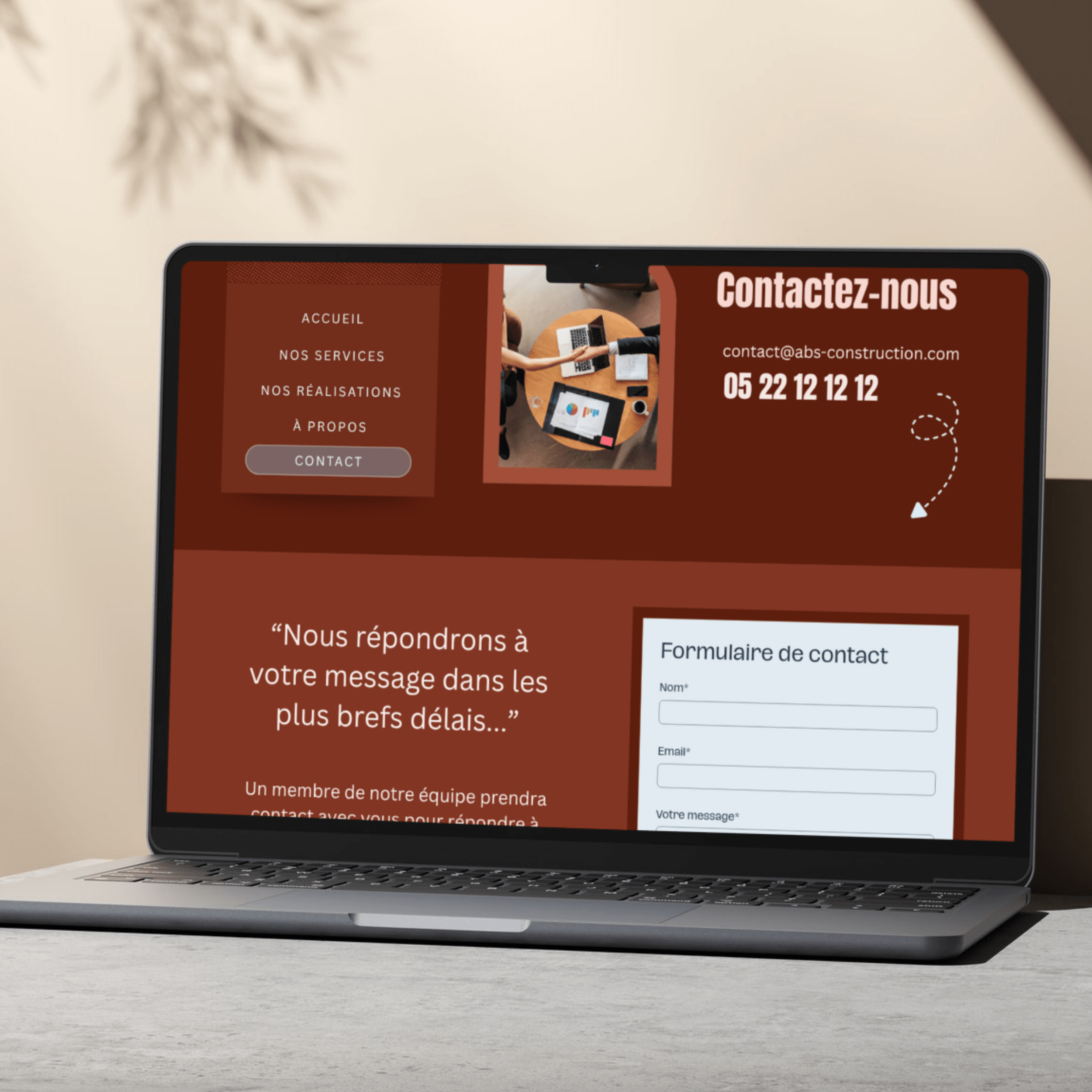 CANVA Site web ABS Construction