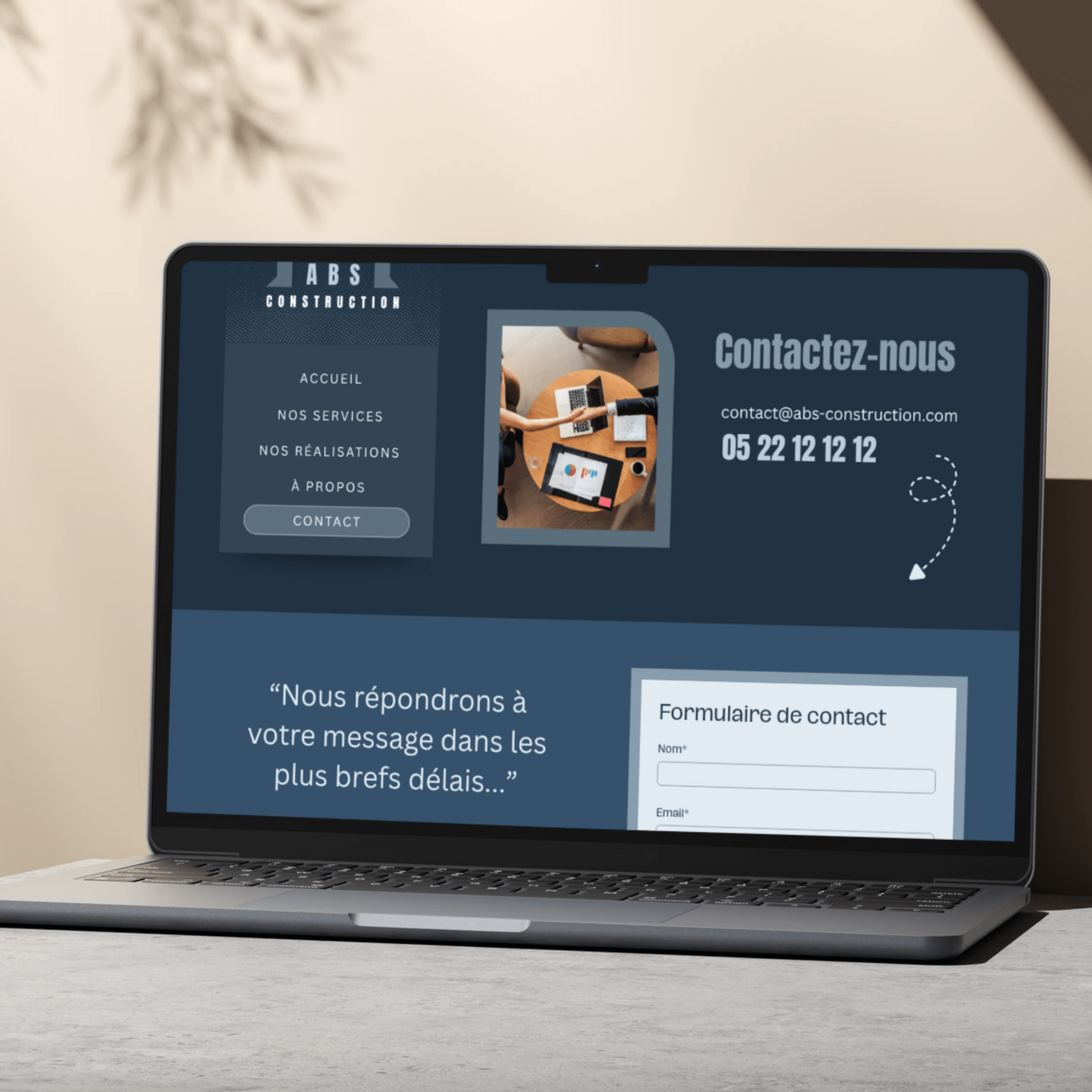 CANVA Site web ABS Construction