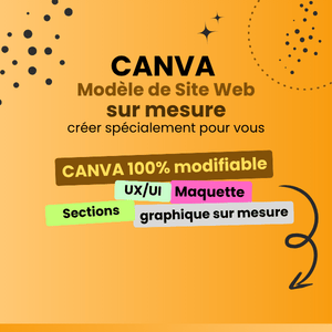CANVA Modèle de Site Web sur mesure