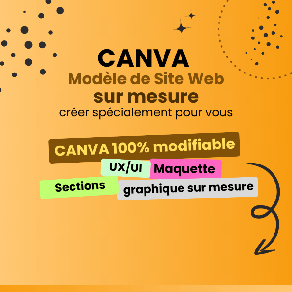 CANVA Modèle de Site Web sur mesure