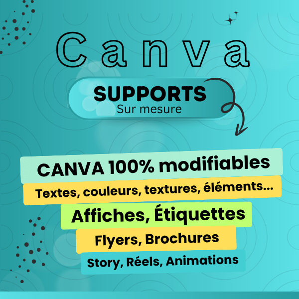 CANVA Supports visuels sur mesure