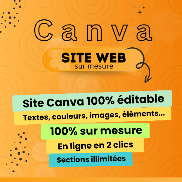 CANVA Modèle de Site Web sur mesure