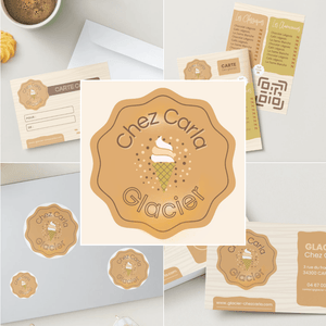 CANVA Glacier Chez Carla Licence classique - 9.90€ / Beige 5 fichiers CANVA