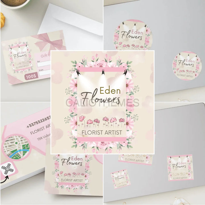 CANVA Eden Flowers Licence classique - 9.90€ / Rose 5 fichiers CANVA